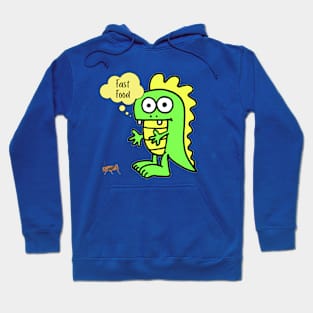 Reptile Fast Food - Cartoon Lizard Hoodie